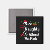 Aimant Nice Naughty An Attempt Was Made Christmas List Sa (Recto/Verso)
