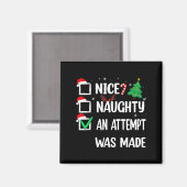 Aimant Nice Naughty An Attempt Was Made Christmas List Te (Recto/Verso)