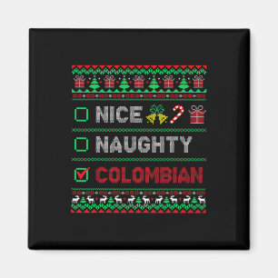Aimant Nice Naughty Colombian Christmas Checklist Colombi