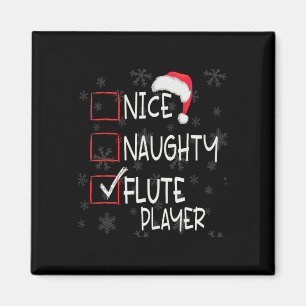 Aimant Nice Naughty Flute Player Liste Noël Père Noël Cla