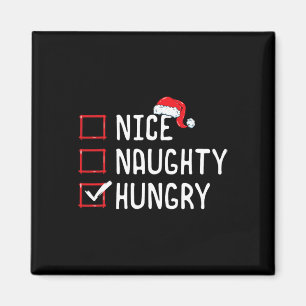 Aimant Nice Naughty Hungry Christmas Liste