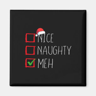 Aimant Nice Naughty Meh Liste de Noël Noël Noël Noël Noël