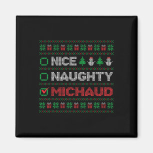 Aimant Nice Naughty MICHAUD Liste de Noël Ugly