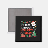 Aimant Nice Naughty Puerto Rican Père Noël Noël (Recto/Verso)