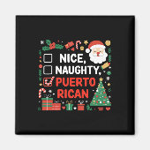 Aimant Nice Naughty Puerto Rican Père Noël Noël (Devant)