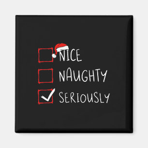 Aimant Nice Naughty Sérieux Noël Liste des Noël Xmas Père
