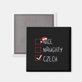 Aimant Nice Naughty Tchèque Noël République Tchèque Herit (Recto/Verso)