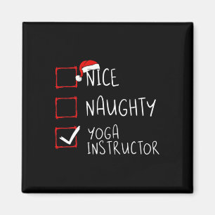 Aimant Nice Naughty Yoga Instructeur Liste de Noël Père N