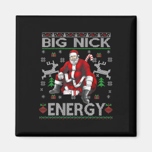 Aimant Nick Energy Funny Père Noël Noël laid Sater Men W
