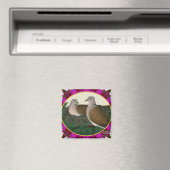 Aimant Nid de colombe et fleurs (In Situ (Lave-vaisselle))