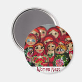 Aimant Nid de femmes, poupées russes de nidification (Recto/Verso)