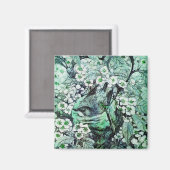 Aimant NID OISEAU, vert blanc (Recto/Verso)