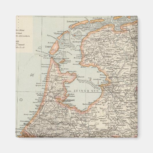 Aimant Niederlande - Carte Pays-Bas (Devant)