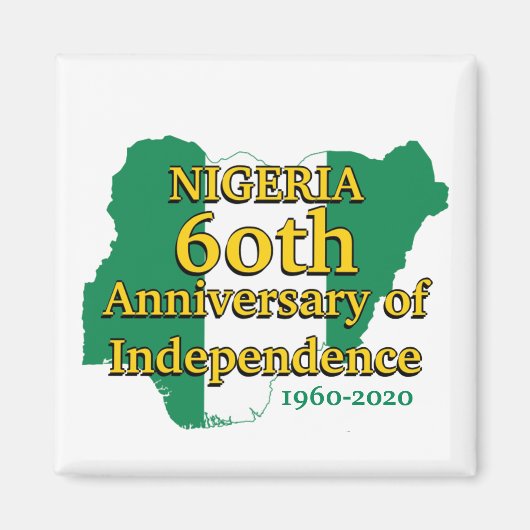Aimant NIGERIA 60e anniversaire de l'indépendance | Nigér (Devant)