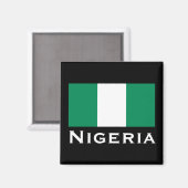 Aimant Nigeria avec le drapeau nigérian (Afrique de l'Oue (Recto/Verso)