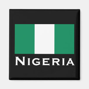 Aimant Nigeria avec le drapeau nigérian (Afrique de l'Oue