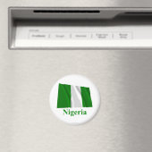 Aimant Nigeria brandissant un drapeau avec un nom (In Situ (Lave-vaisselle))