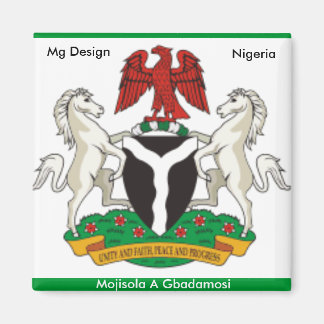 Aimant Nigeria_coa, Nigeria Afrique de l'Ouest,... - Cust