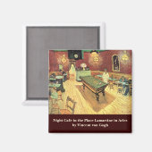 Aimant Night Cafe, Place Lamartine par Vincent van Gogh (Recto/Verso)