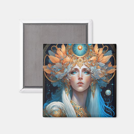 Aimant Night Goddess Queen Imaginaire Art (Recto/Verso)