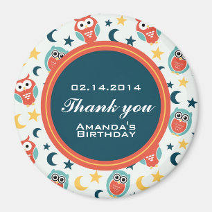 Aimant Night Owl Anniversaire Merci