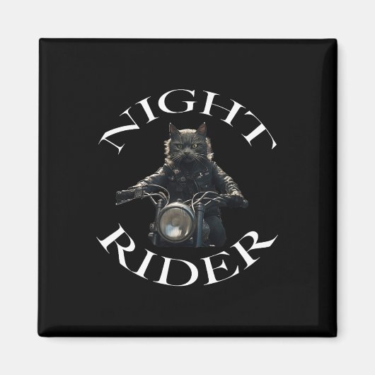 Aimant Night Rider Mauvais Chat (Devant)