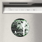 Aimant Night Vision Nevermore Raven Silhouette (In Situ (Lave-vaisselle))