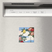 Aimant Nightingale & Rose Hokusai Art japonais (In Situ (Lave-vaisselle))