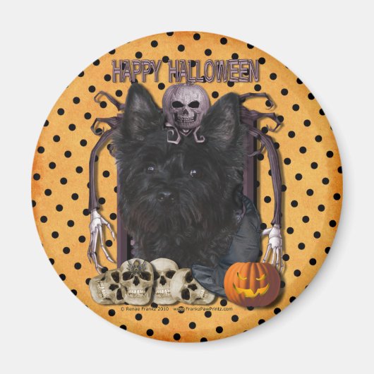 Aimant Nightmare d'Halloween - Cairn Terrier - Rosco (Devant)