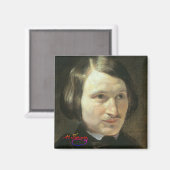 Aimant Nikolai Gogol Portrait et signature (Recto/Verso)
