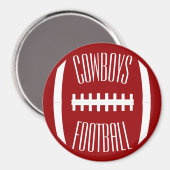 Aimant N'importe quelle équipe Couleur & Texte Personnali (Recto/Verso)