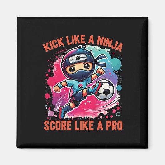 Aimant Ninja de footballeur botter comme un ninja marquer (Devant)