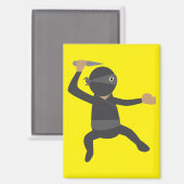 Aimant Ninja Drôle (Recto/Verso)