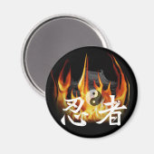 Aimant Ninja en feu (Recto/Verso)