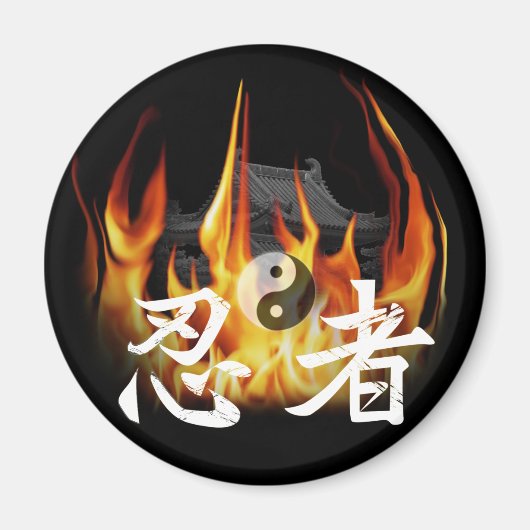 Aimant Ninja en feu (Devant)