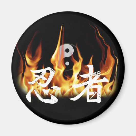 Aimant Ninja en feu (Devant)