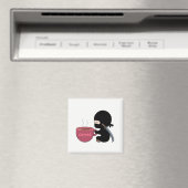 Aimant Ninja minuscule avec grande tasse de café (In Situ (Lave-vaisselle))