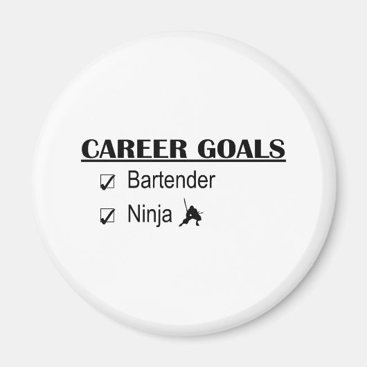 Aimant Ninja Objectifs de carrière - Bartender (Devant)