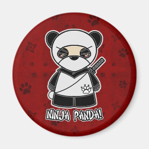 Aimant Ninja Panda ! En rouge