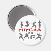 Aimant Ninja Pose Silhouette (Recto/Verso)