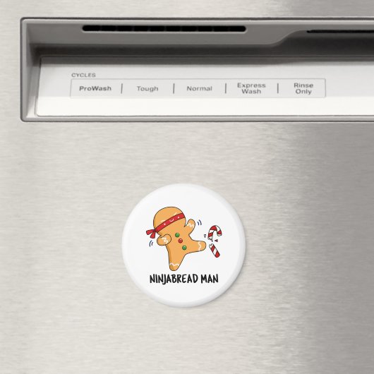 Aimant Ninjabread Man Funny Gingerbread Pun (In Situ (Lave-vaisselle))