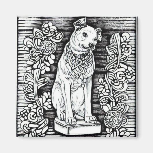 Aimant Nipper, Flore RCA Chien (Devant)