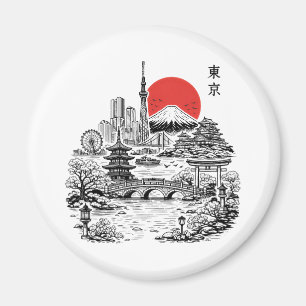 Aimant Nippon Sakura Tokyo Cerisier 