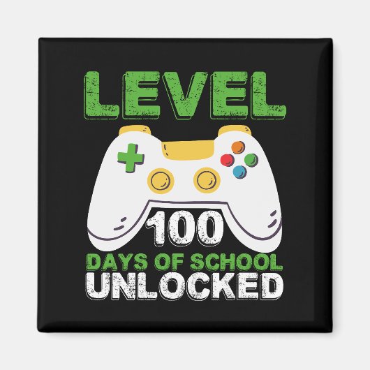 Aimant Niveau 100 Jours De Jeux Vidéo De Gamer Déverrouil (Devant)