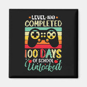 Aimant Niveau 100 Jours D'École Complète Gamer Niveau Gar (Devant)