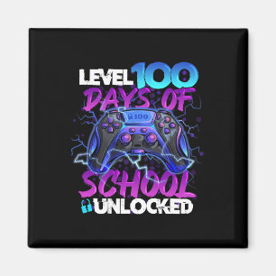 Aimant Niveau 100 Jours D'école Débloqué Gamer Garçon Fil