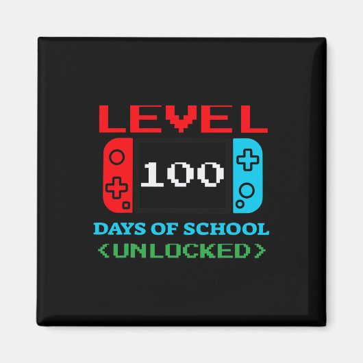 Aimant Niveau 100 Jours D'École Déverrouillé 3 (Devant)