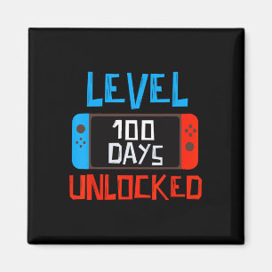 Aimant Niveau 100 Jours Scolaire Déverrouillé Gamer Boys