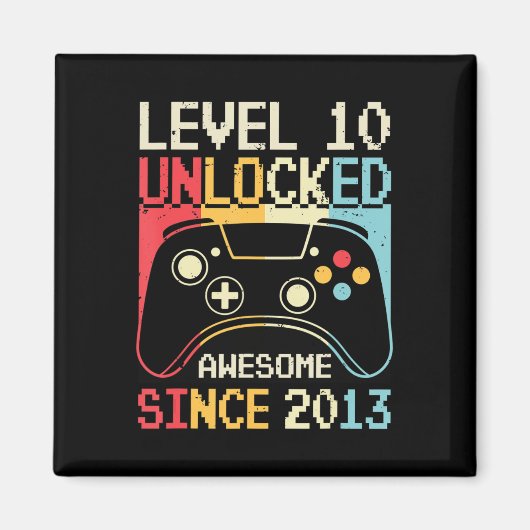 Aimant Niveau 10 Jeux vidéo non bloqués 10th Birthday Gam (Devant)
