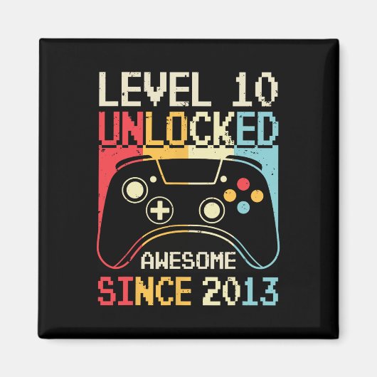 Aimant Niveau 10 Jeux vidéo non bloqués 10th Birthday Gam (Devant)